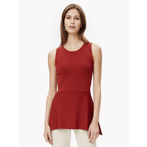 Theory Tops - Theory Kalora Peplum Stretch Knit Top